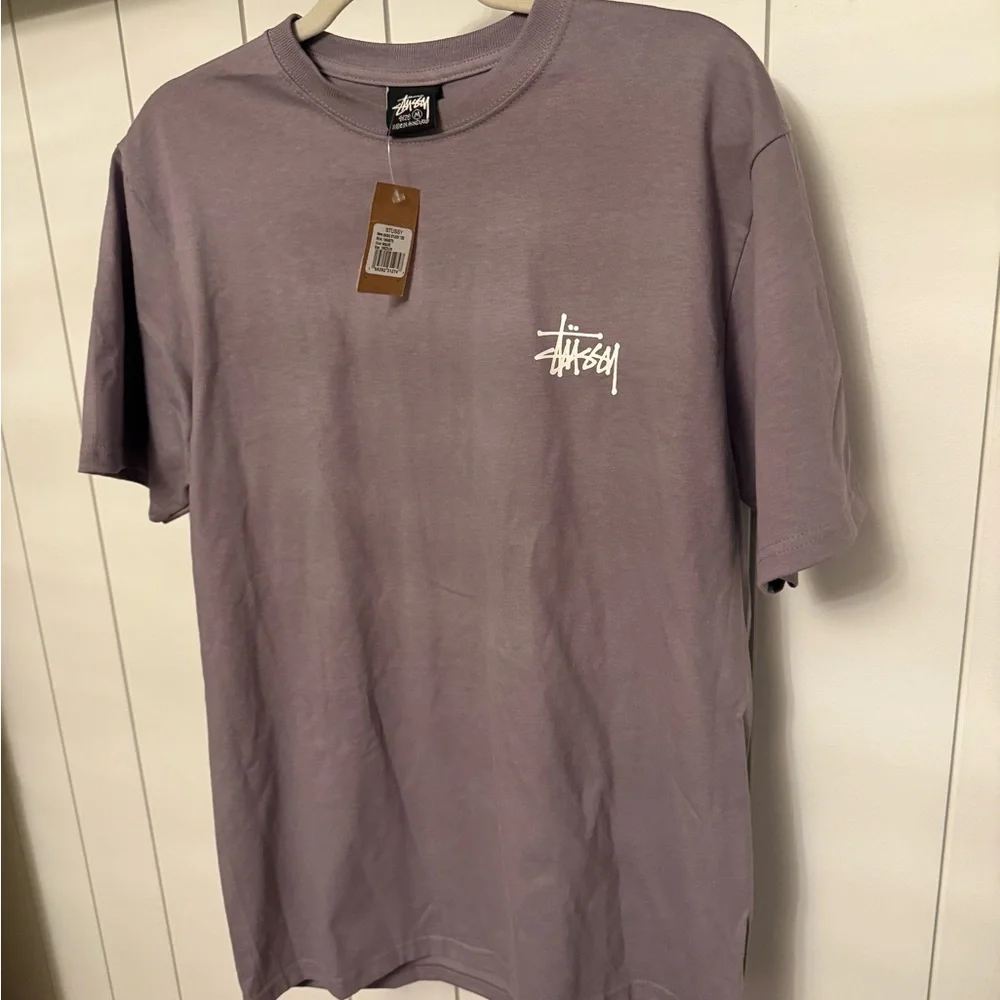 New Stussy Mauve Basic Tee Size Medium - Picture 6 of 7